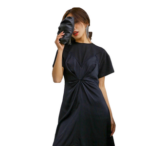 Cottia London Strap Jacquard Dress shirt faux black small